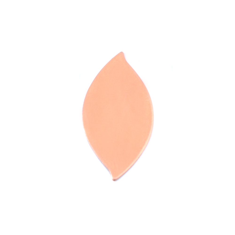 Metal Stamping Blanks Copper Leaf, 25mm (1") x 12.7mm (.50"), 24g